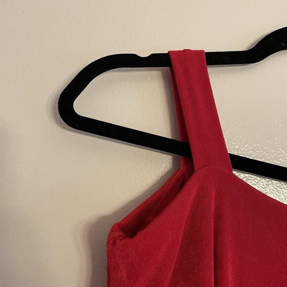 Chicos Travelers Classic Women Sz 00 US 0/2 Red 3/4 Sleeves Three-Way Tunic Top - Picture 6 of 12